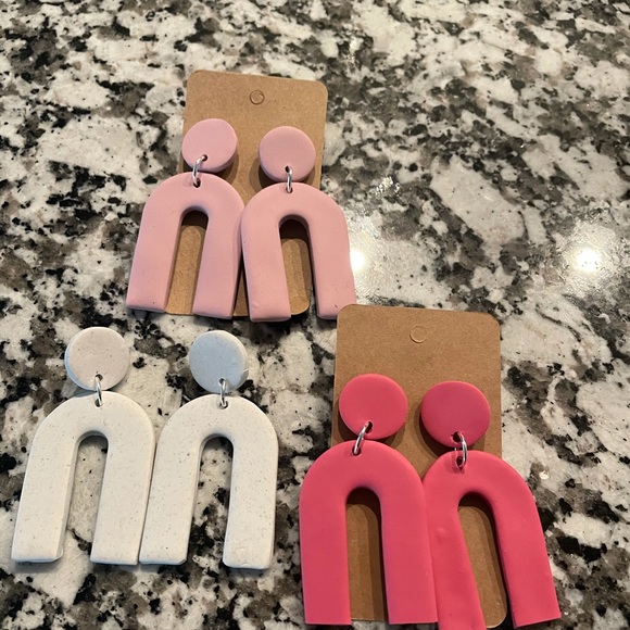 3 pairs of clay earrings - Picture 1 of 1